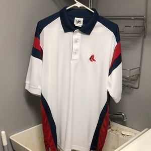 Boston Red Sox MLB Lee Sport White Polo Shirt Men’s size Medium